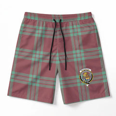 MacGregor Hunting Ancient Tartan Crest Men's Beach Shorts