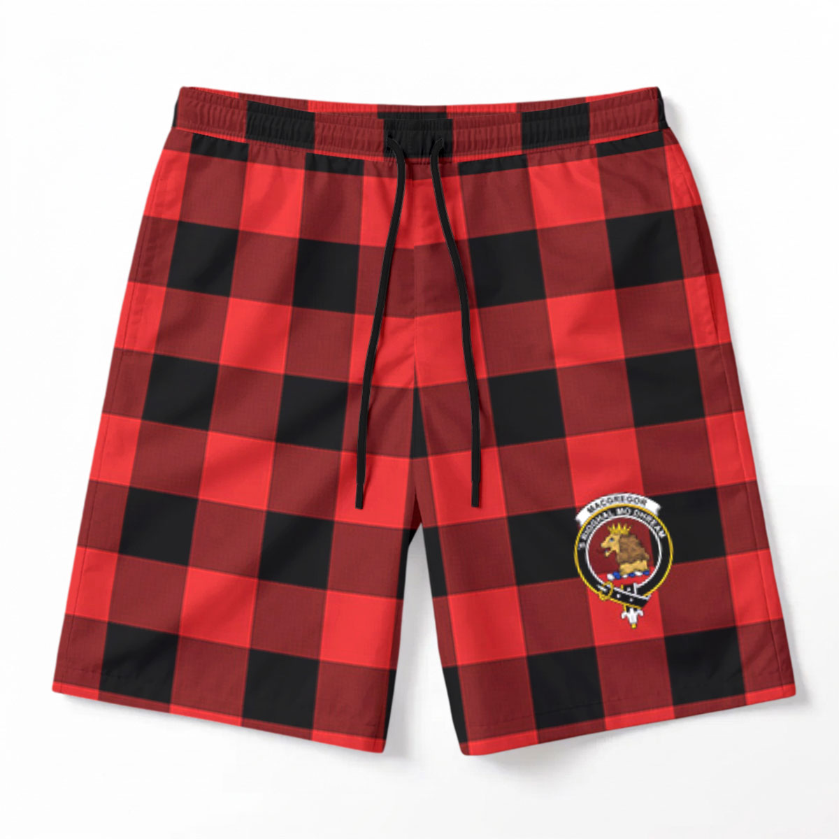 MacGregor Rob Roy Modern Tartan Crest Men's Beach Shorts