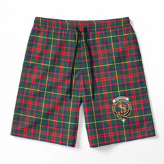 MacIntosh Hunting Modern Tartan Crest Men's Beach Shorts