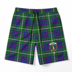 MacIntyre Hunting Modern Tartan Crest Men's Beach Shorts