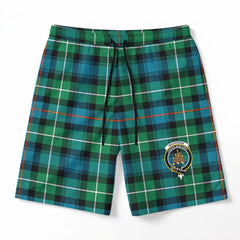 MacKenzie Ancient Tartan Crest Men's Beach Shorts