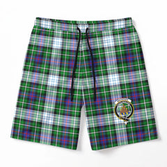 MacKenzie Dress Modern Tartan Crest Men's Beach Shorts