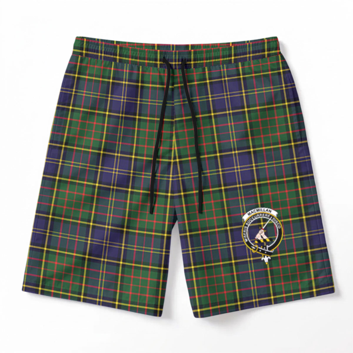 MacMillan Hunting Modern Tartan Crest Men's Beach Shorts