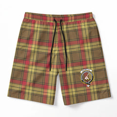 MacMillan Old Weathered Tartan Crest Men's Beach Shorts