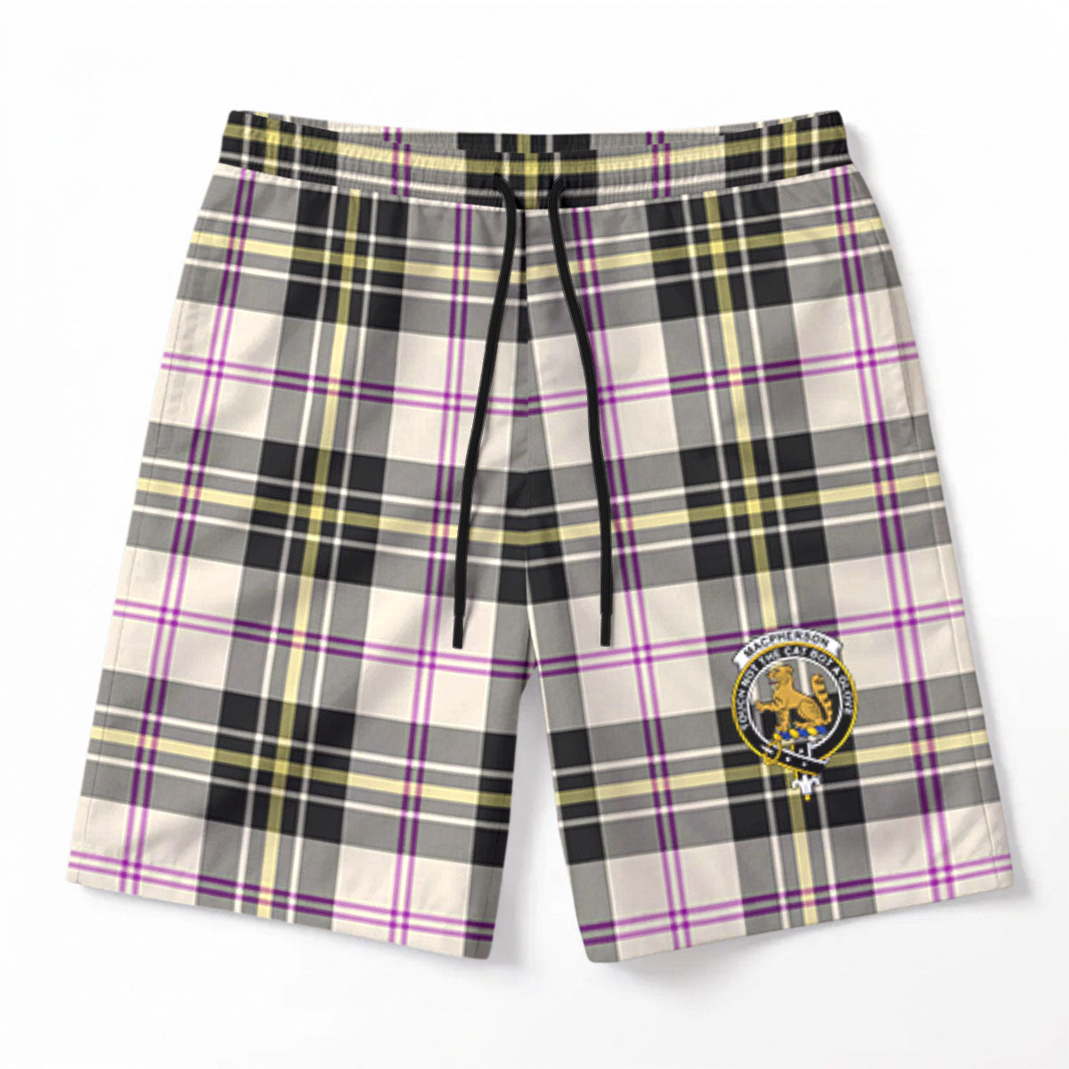 MacPherson Dress Ancient Tartan Crest Men's Beach Shorts