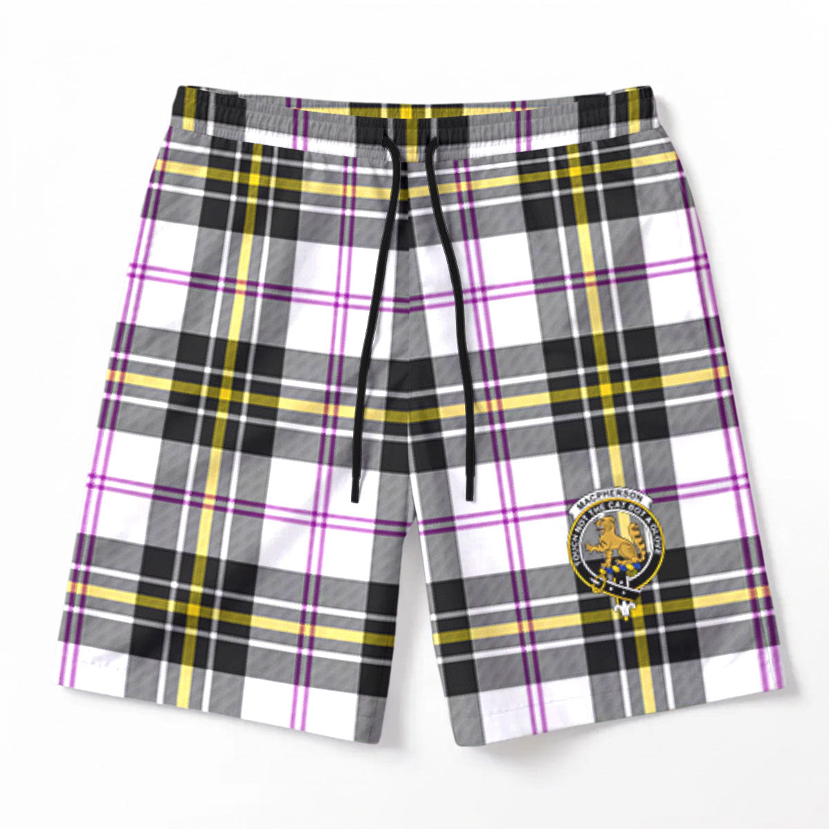 MacPherson Dress Modern Tartan Crest Men's Beach Shorts