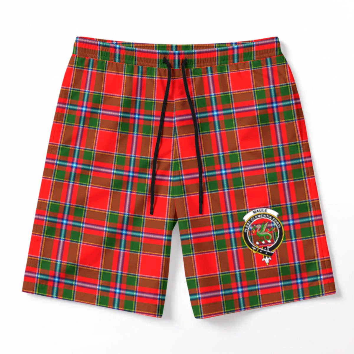 Maule Tartan Crest Men's Beach Shorts