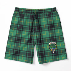 McArthur Ancient Tartan Crest Men's Beach Shorts