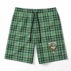 McDonald Lord of the Isles Hunting Tartan Crest Men's Beach Shorts