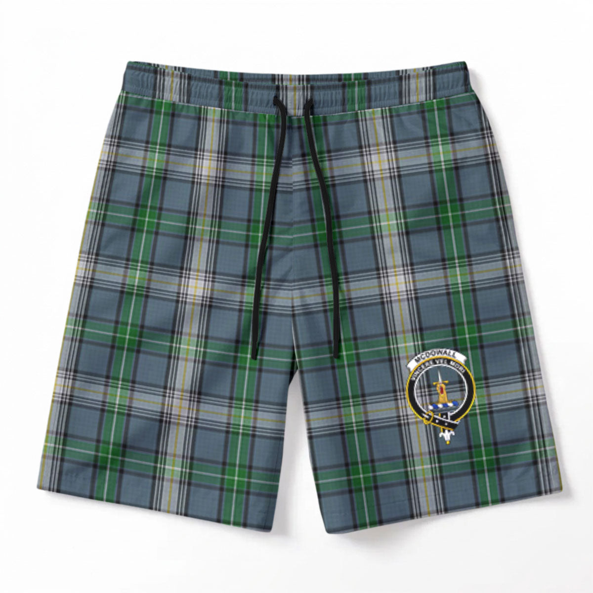 McDowall Tartan Crest Men's Beach Shorts