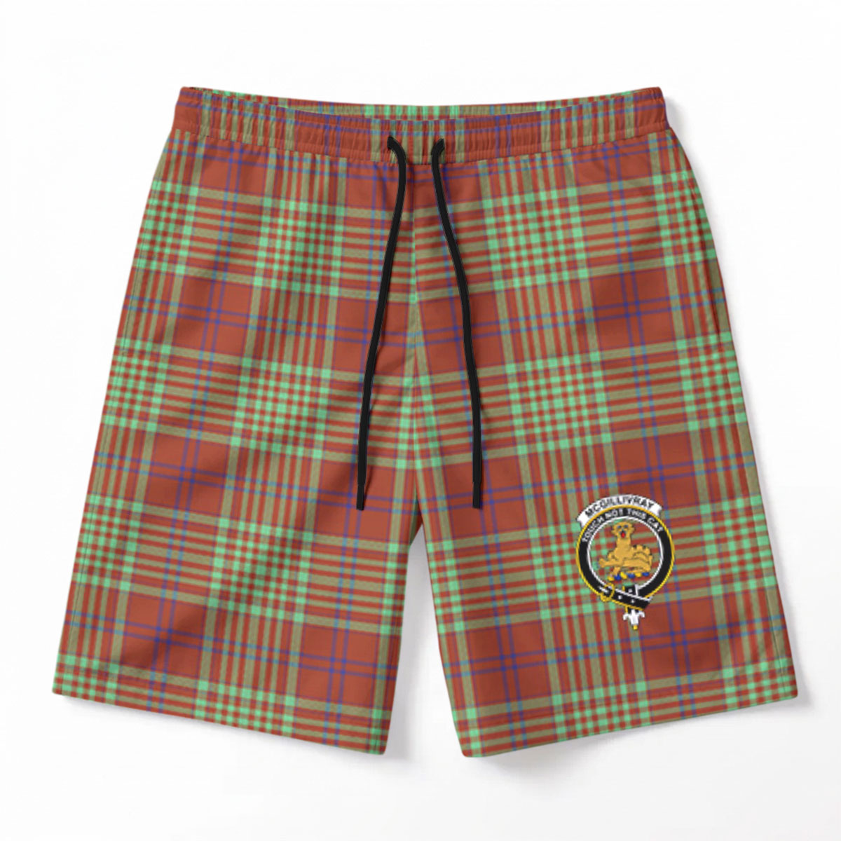 McGillivray Hunting Ancient Tartan Crest Men's Beach Shorts