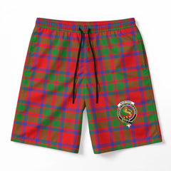 McIntosh Modern Tartan Crest Men's Beach Shorts