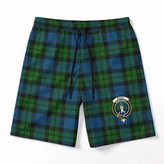 McKay Modern Tartan Crest Men's Beach Shorts