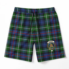 McKenzie Modern Tartan Crest Men's Beach Shorts