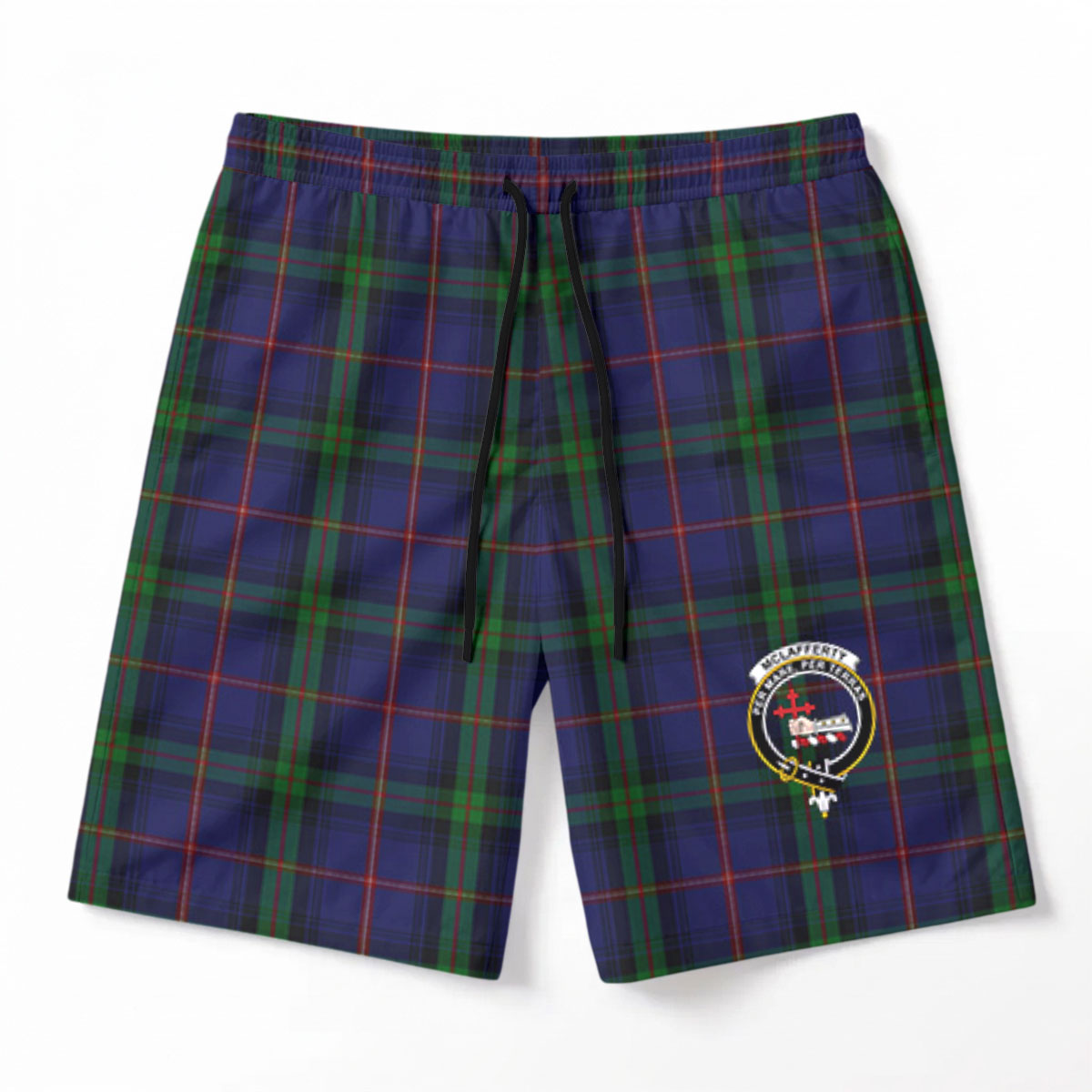 McLafferty Tartan Crest Men's Beach Shorts