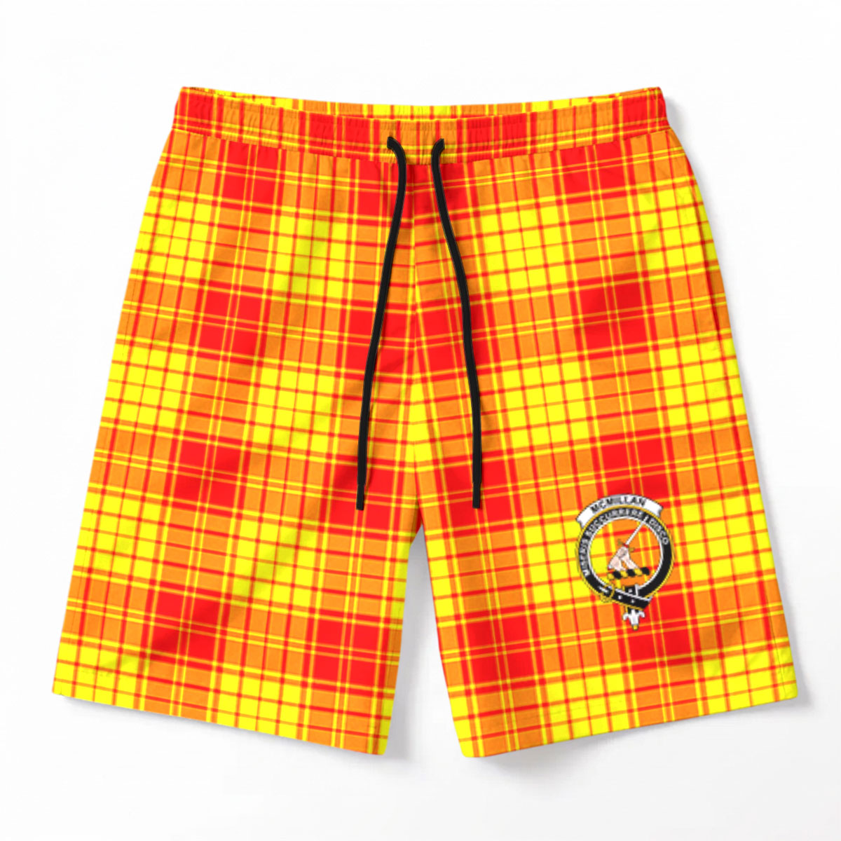 McMillan Clan Tartan Crest Men's Beach Shorts