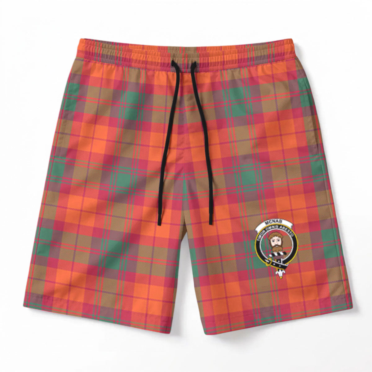 McNab Ancient Tartan Crest Men's Beach Shorts