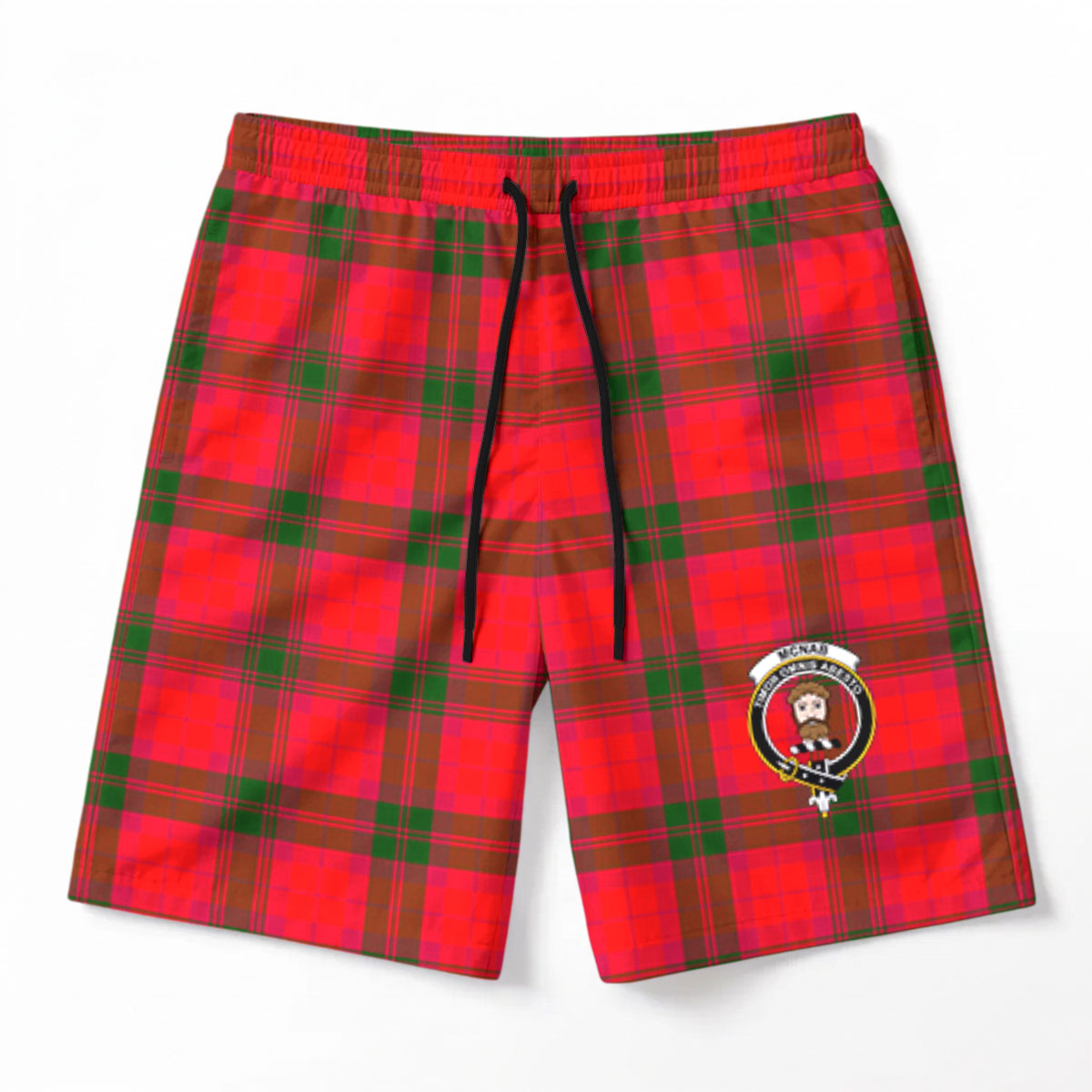 McNab Modern Tartan Crest Men's Beach Shorts