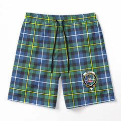 McNeil of Barra Ancient Tartan Crest Men's Beach Shorts