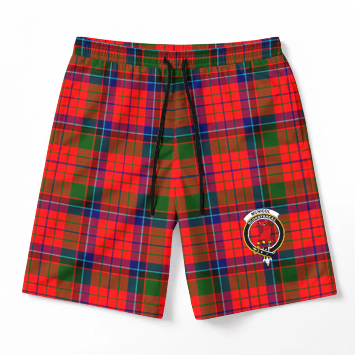 McNicol (of Scorrybreac) Tartan Crest Men's Beach Shorts