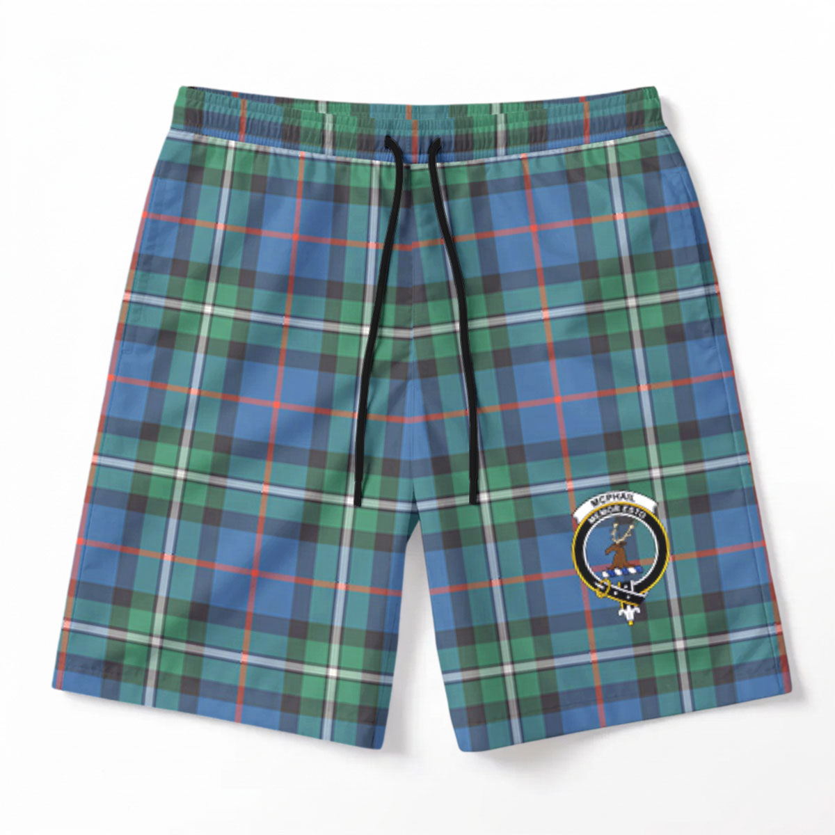 McPhail Hunting Ancient Tartan Crest Men's Beach Shorts