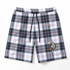 McRae Dress Modern Tartan Crest Men's Beach Shorts