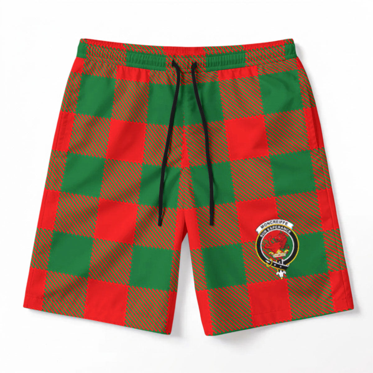 Moncreiffe (or Moncreiff) Tartan Crest Men's Beach Shorts
