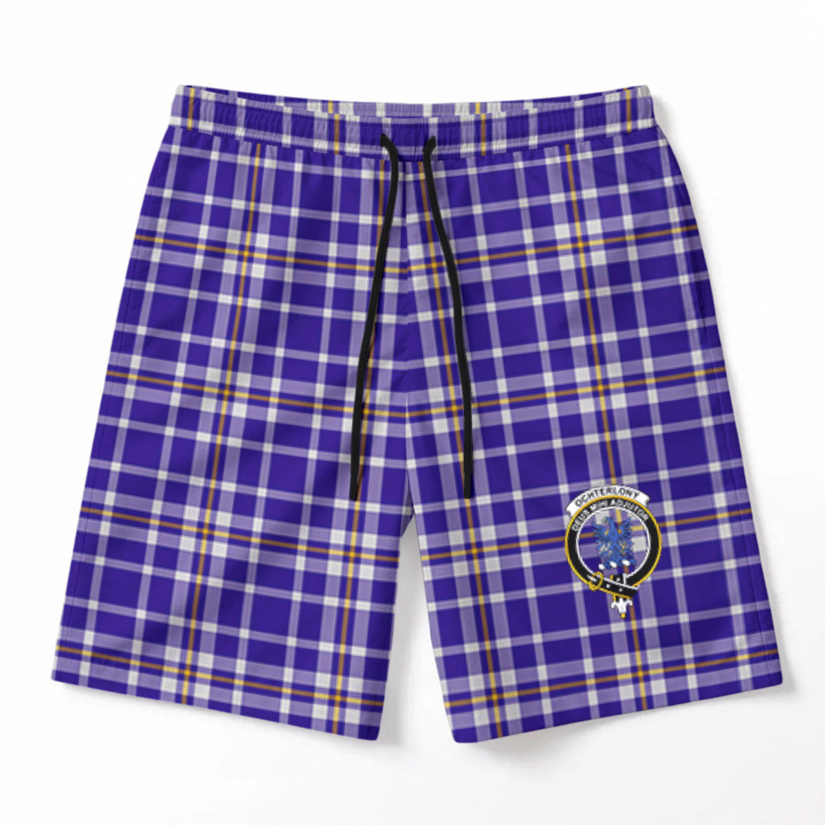 Ochterlony Tartan Crest Men's Beach Shorts