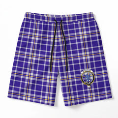 Ochterlony Tartan Crest Men's Beach Shorts
