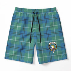 Oliphant Ancient Tartan Crest Men's Beach Shorts
