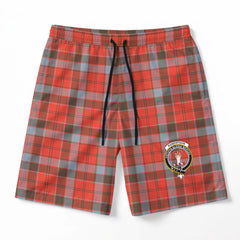 Robertson Weathered Tartan Crest Men's Beach Shorts