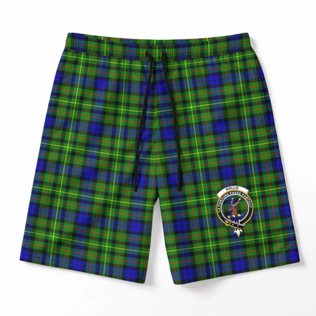 Rollo Modern Tartan Crest Men's Beach Shorts