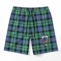 Rose Hunting Ancient Tartan Crest Men's Beach Shorts
