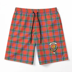 Sinclair Ancient Tartan Crest Men's Beach Shorts