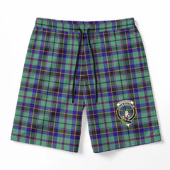 Stevenson Tartan Crest Men's Beach Shorts