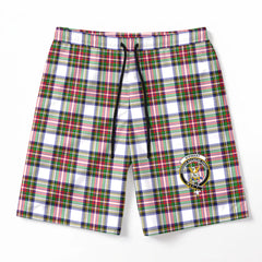Stewart Dress Modern Tartan Crest Men's Beach Shorts