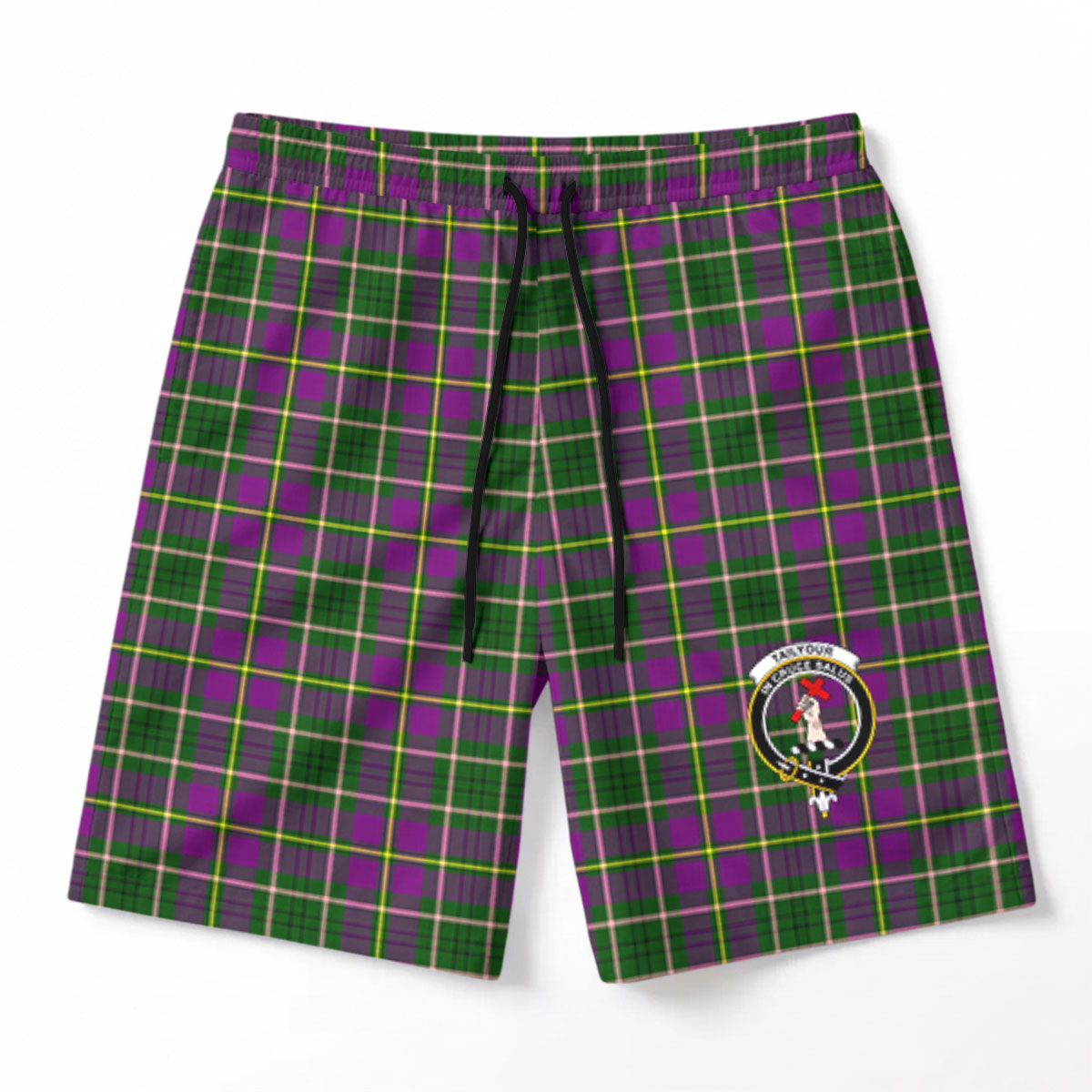 Tailyour (or Taylor) Tartan Crest Men's Beach Shorts
