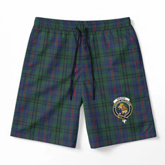 Walker Hunting Tartan Crest Men's Beach Shorts