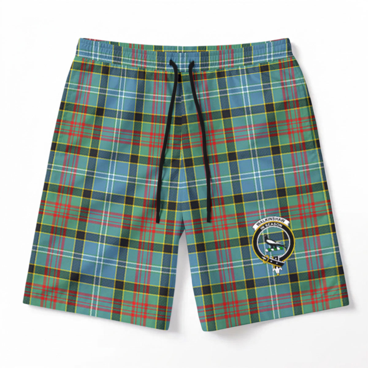Walkinshaw Tartan Crest Men's Beach Shorts