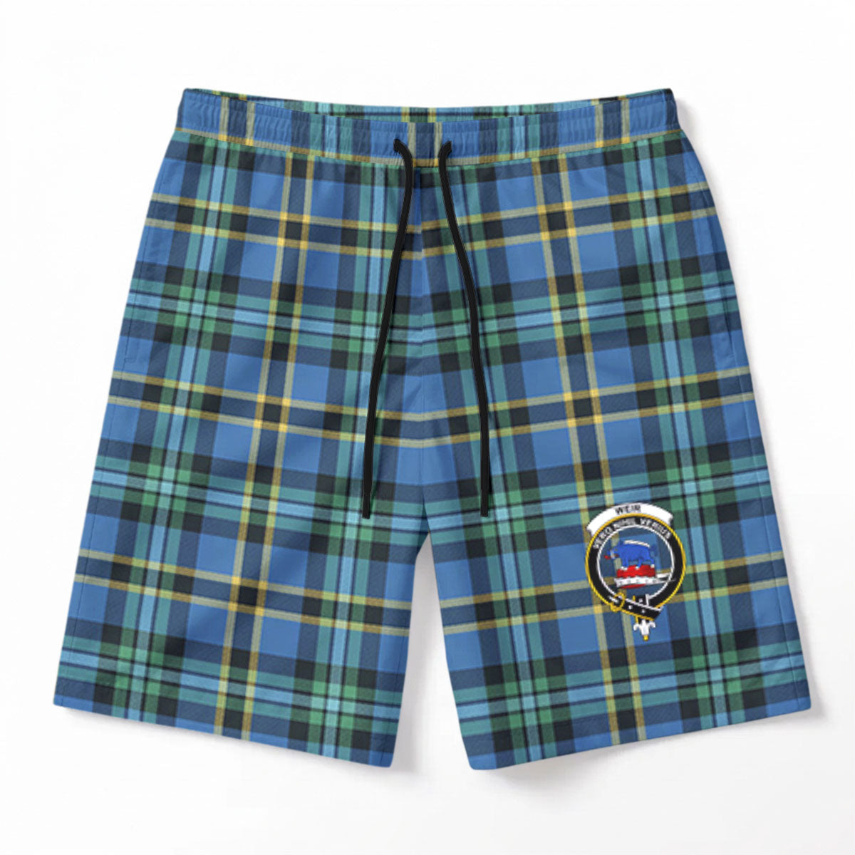 Weir Ancient Tartan Crest Men's Beach Shorts