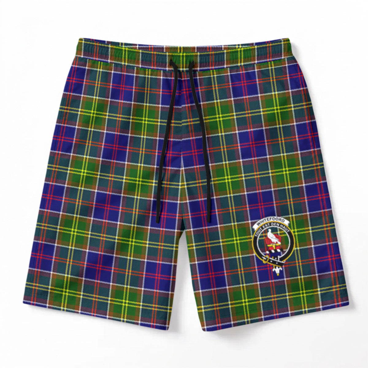 Whitefoord Tartan Crest Men's Beach Shorts