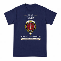 Bain Tartan Crest Mischief and Mayhem T-shirt