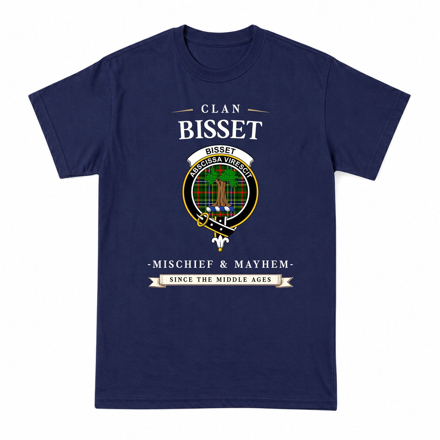 Bisset Tartan Crest Mischief and Mayhem T-shirt