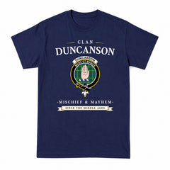 Duncanson Tartan Crest Mischief and Mayhem T-shirt
