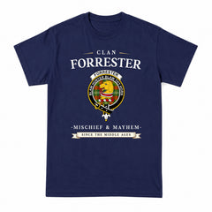 Forrester Tartan Crest Mischief and Mayhem T-shirt