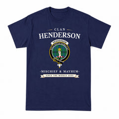 Henderson Ancient Tartan Crest Mischief and Mayhem T-shirt