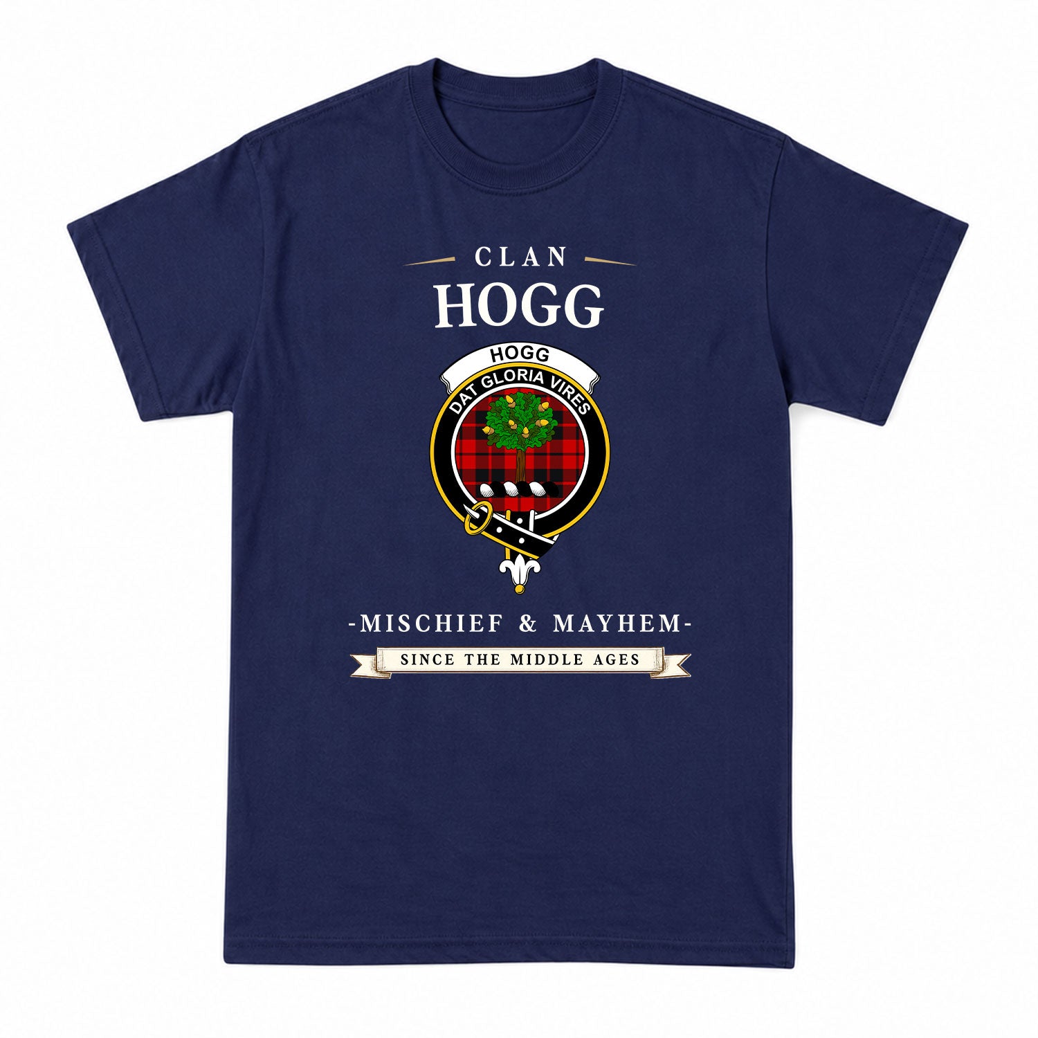 Hogg Tartan Crest Mischief and Mayhem T-shirt