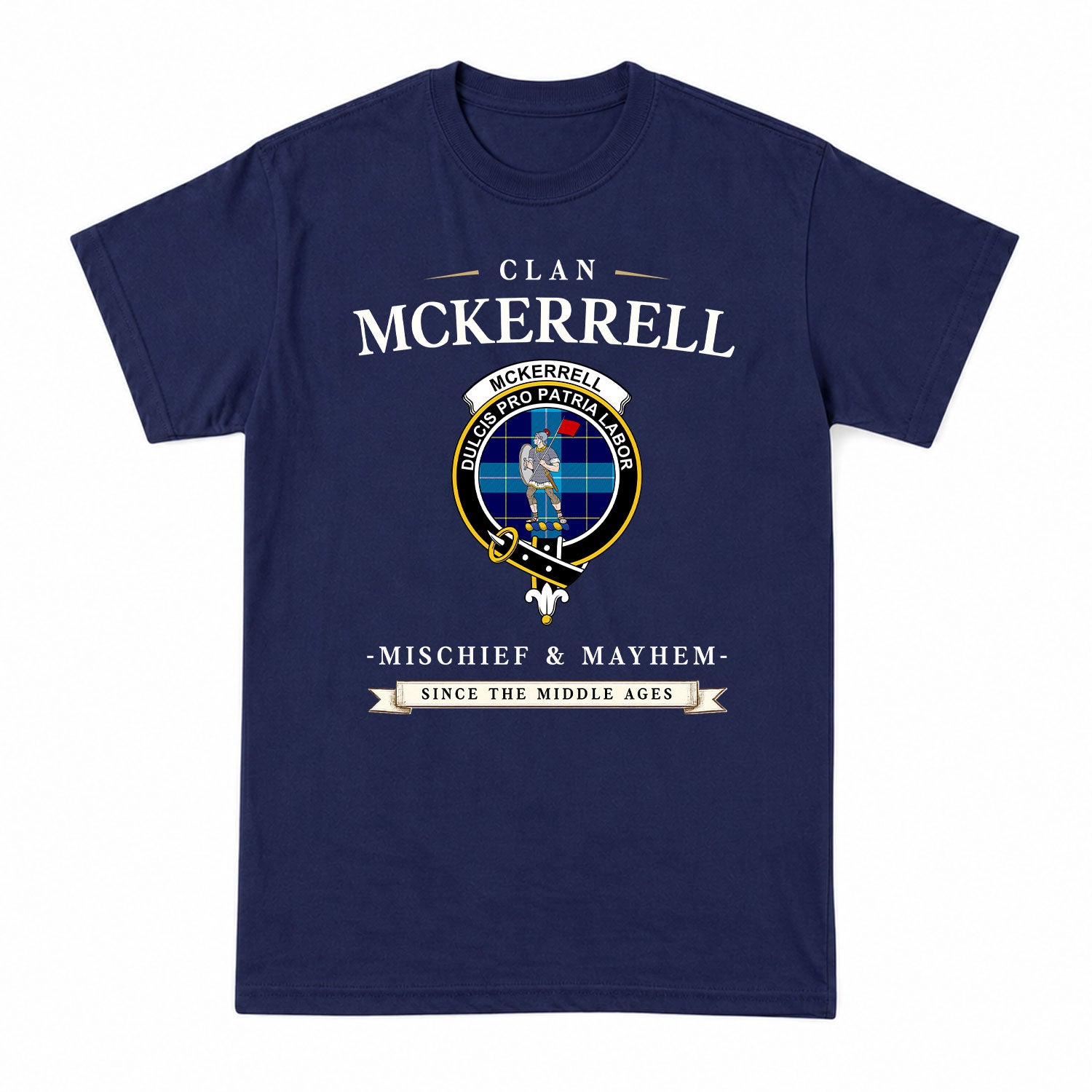 McKerrell Tartan Crest Mischief and Mayhem T-shirt