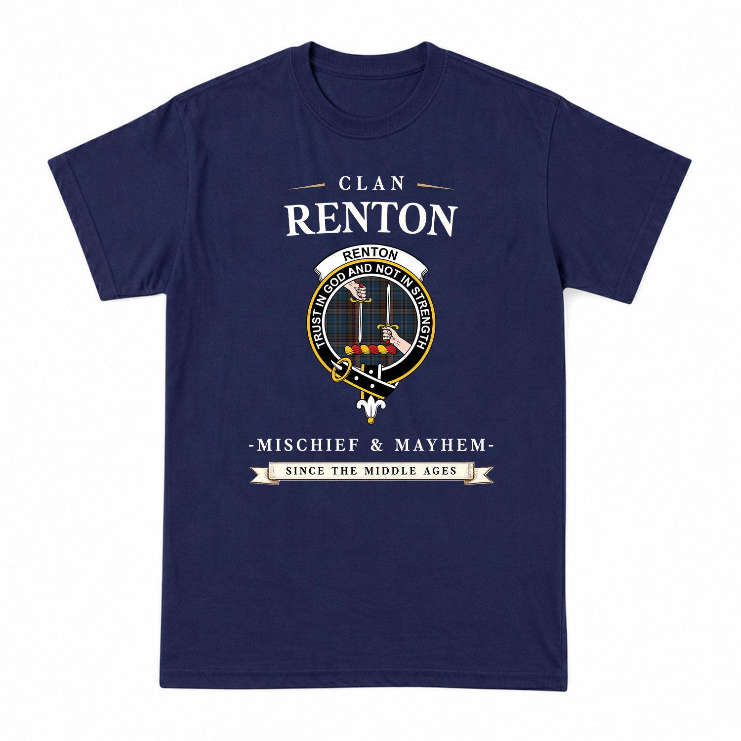 Renton Tartan Crest Mischief and Mayhem T-shirt