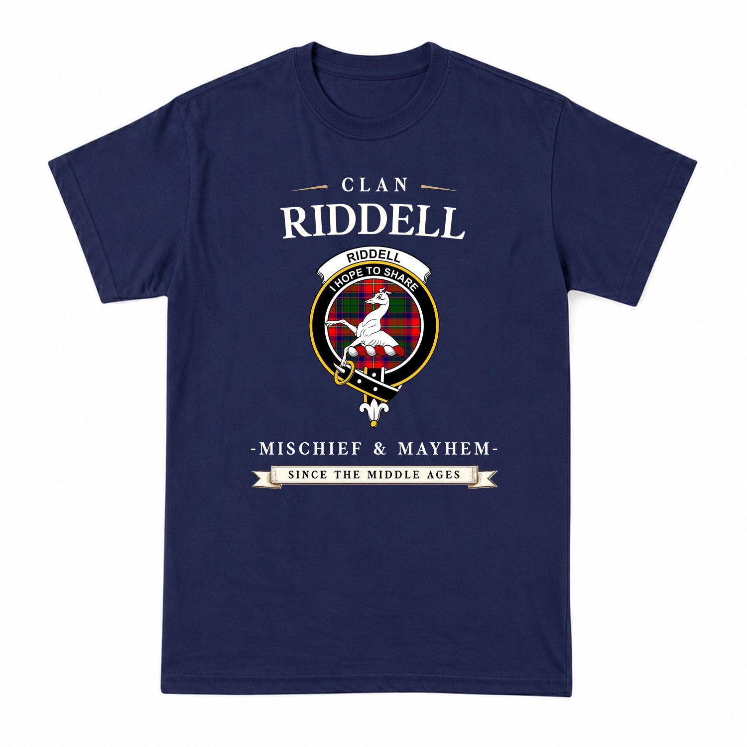 Riddell Tartan Crest Mischief and Mayhem T-shirt